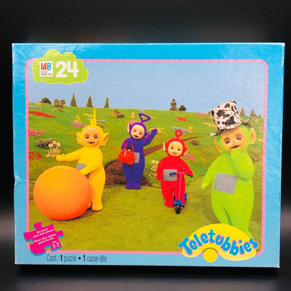 Vintage 1999 TELETUBBIES Tv Characters Jigsaw Puzzle: 24 pcs COMPLETE, Y2K Kids